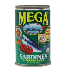 Mega Sardines In Tomato Sauce Easy Open Can 155 g