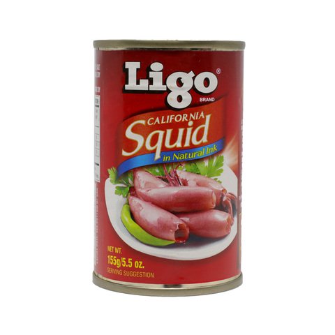 Ligo California Squid In Natural Ink (Can) 155 g