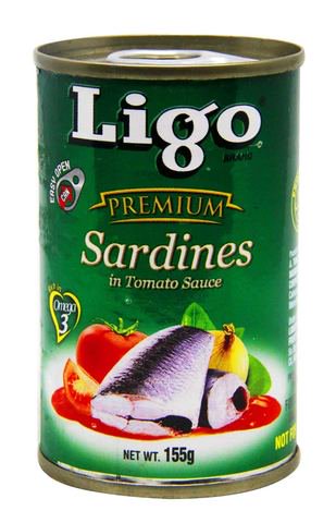 Ligo Sardines Premium In Tomato Sauce 155 g