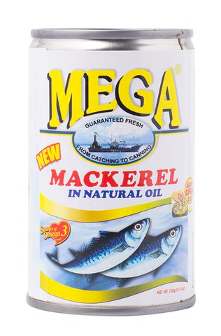 MEGA Mackarel In Natural Oil (Can) 155 g