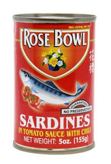 Rose Bowl Sardines In Tomato Sauce With Chili 155 g