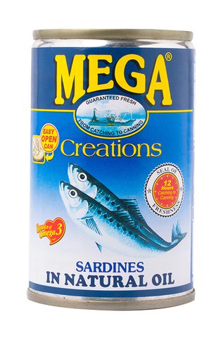 MEGA Creations Sardines In Natural Oil 155 g