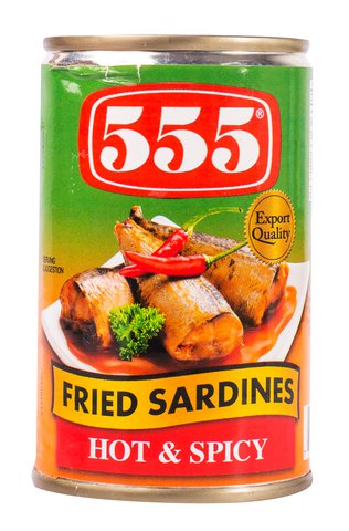 555 Fried Sardines Hot &amp; Spicy 155 g