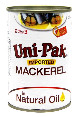 Uni-Pak Mackerel Natural Oil 425 g