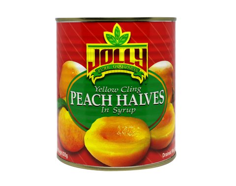 Jolly Yellow Cling Peach Halves In Syrup (Can) 825 g