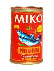 Miko Premium Sardines in Tomato Sauce (Spicy) 155 g