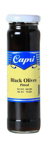 Capri Black Olives Pitted 140 g