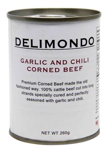 Delimondo Garlic And Chili Corned Beef 260 g