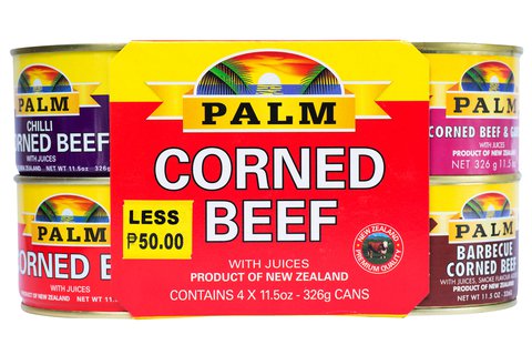 Palm Corned Beef With Juices Assorted 4 pcs (326 g)