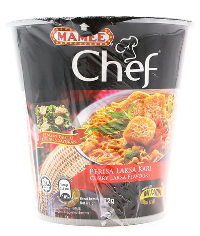 Mamee Chef Cup Curry Laksa Instant Noodle 72 g