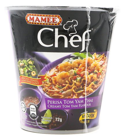 Mamee Chef Cup Curry Tom Yum Instant Noodle 72 g