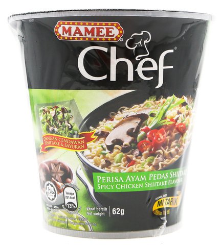 Mamee Chef Cup Spicy Chicken Shiitake Instant Noodle 62 g