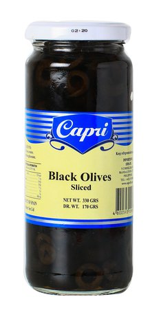 Capri Black Olives Sliced 330 g